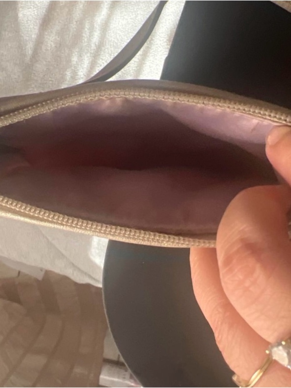 Coach Taupe & Purple Circle Print Wristlet - Picture 3 of 3